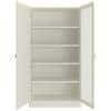 Celestia Double Door Bookshelf cum Crockery Cabinet with Toughened Glass in Sandy Beige Colour