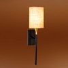 Devansh Metal Electric Wall Light in Black Colour with White Shade Count of 1 Light