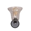 Devansh Metal Electric Wall Light in gold Colour with Transparent Shade Count of 1 Light