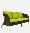 Paris 3+1+1 Seater Wicker Sofa Set in Brown Colour