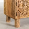 Cayene Solid Mango Wood Sideboard with 2 Door Handcarved in Natural Finish