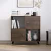 Hexa Engineered Wood Bookshelf Multipurpose Storage Rack in Flower Wenge Colour