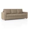Apollo Compact 3 Seater  Fabric Sofa In Biscuit Velvet Colour