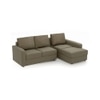 Apollo Compact Sofa (Colour : Cappucino, Cushion : Hard, Seating Capacity : Right Aligned 2 Seater + Right Aligned Chaise + Ottoman)