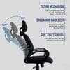 Aspira High Back Mesh Office Chair with Headrest in Black Colour