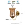 Devansh Metal Electric Wall Light in Gold Colour with Lavender Shade Count of 1 Light