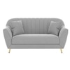 Rivo Velvet 2 Seater Sofa in Grey Color