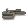 Orlando 4 Seater Leather Sole in Slate Grey Colour