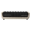 Resco Velvet 2 Seater 5 Feet Ottoman Bench in Black & Cream  Color
