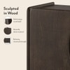 Koro Solid Wood Sideboard In Dark Chestnut Finish