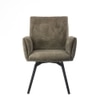 Ripple Fabric Dining Chair in Grey Colour