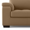 Trissino 1 Seater Premium Italian Leather Sofa In Ecru