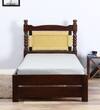 Rapipa Solid Wood Single  Size Bed Without Storage (Provincial Teak Finish)