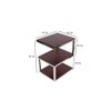 Maude Solid Wood Side Table in Ss Polish & Matte Walnut Finish