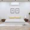 Hexa Engineered Wood Modern Queen Bed With Headboard Without Storage In Frosty White
