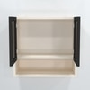 Aluminium Black Profile 2 Tinted Glass Handless Shutter  In Highland Pine Finish