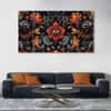 The Castle Decor Flower Wall Painting Wooden Framed 27x48 Inch (Style 3)
