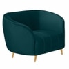 Nero Velvet 1 Seater Sofa in T Blue Colour