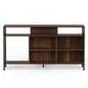 Duskin Engineering Wood Floor Standing Tv Entertainment Unit In Brown Maple Finish
