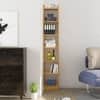 Hexa Engineered Wood Bookshelf Multipurpose Storage Rack in Slate Grey Colour