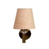 Devansh Metal Electric Wall Light in Gold Colour with Beige Shade Count of 1 Light