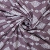 Riva White & Purple Floral Cotton Dohar Single Bed Reversible 300 Gsm Size 240 X 160 Cms