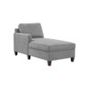 Alba Fabric Chaise Launger in Grey Colour