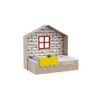 Little Hut Engineered Wood Drawer Storage Bed in Brown Colour