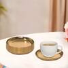 Metalsmith Metal Coaster Set of 6 Gold Finish Table Coasters