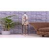 Scarlette White Glass Shade Floor Lamp With White Metal Base