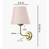 Devansh Metal Electric Wall Light in Gold Colour with White Shade Count of 1 Light