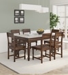 Uri Six Seater Dining Table with Six Chairs & With Porcelain Top