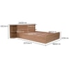 Vienta Engineered Wood King  Size Upholstered Bed With Box Storage (Brentwood Oak Brown Finish)