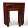 Oakland Sheesham Wood Contemporary Set Of 3 Nesting Tables In Honey Finish