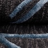 Charcoal Blue Abstract Wool Silk Handmade Wall Art 5 x 3 Feet 3 Panel Set