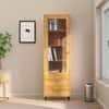 Hexa Engineered Wood Bookshelf Wooden Multipurpose Storage Rack in Giant Wood Colour