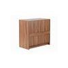 Yuko Wide Chest of 5 Drawers in Columbia Walnut Finish