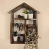 Octavius Wooden Wall Shelf Organiser With Key Holders