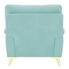 Osbert Velvet 1 Seater Sofa in Tourquise Color