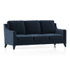 Abbey 3 Seater Fabric Sofa in Cobalt Colour