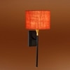 Devansh Metal Electric Wall Light in Black Colour with Orange Shade Count of 1 Light