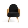 Holden Cane Accent Chair in Black Colour