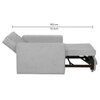 Bella One  Seater Pull Out Fabric Sofa Cum Bed Grey