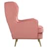 Charm Velvet Accent Chair in Blush Pink