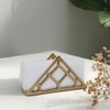 Metalsmith Metal Napkin Holder Gold Finish Tabletop Organizer