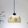 Ornamental Glass Electric Ceiling Light in White Colour