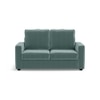 Apollo Compact High Back 2 Seater  Fabric Sofa In Dusty Turquoise Velvet Colour