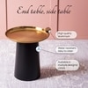 Lustrous Iron Side Table in Gold Colour
