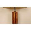 TallBoy Wooden Table Lamp with Brown Base and Premium White Fabric Lampshade