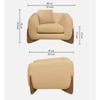 Amala Velvet 1 Seater Sofa Beige in Colour